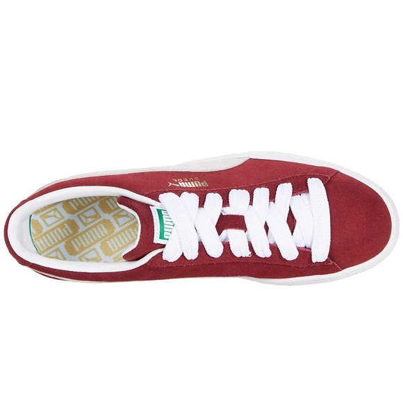 Puma Men’s Suede Classic XXI Sneaker Cabernet-Puma White Size 9 New - Picture 2 of 16